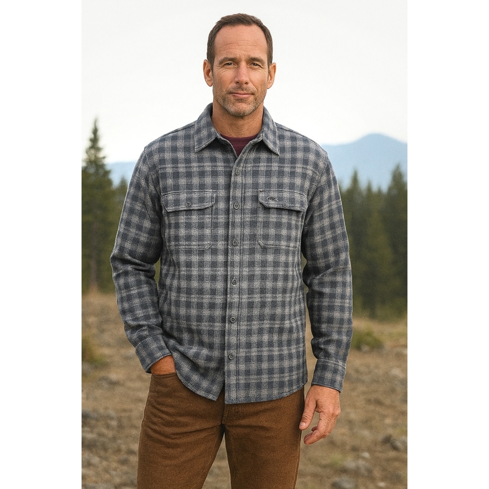 Simms | Guide Series Men's XXL Thermal Lined Fishing Shirt Flannel Shacket Plaid